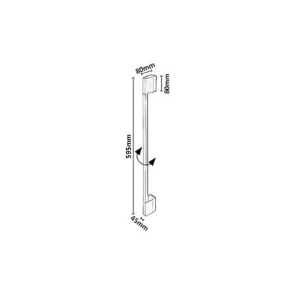 Rabalux - Applique murale d'extérieur LED, 8 W, 230 V, IP54, 59,5 cm, noire