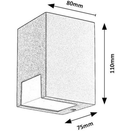 Rabalux - Wandlamp voor buiten 1xGU10/7W/230V IP44 zwart