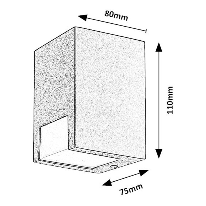 Rabalux - Wandlamp voor buiten 1xGU10/7W/230V IP44 zwart