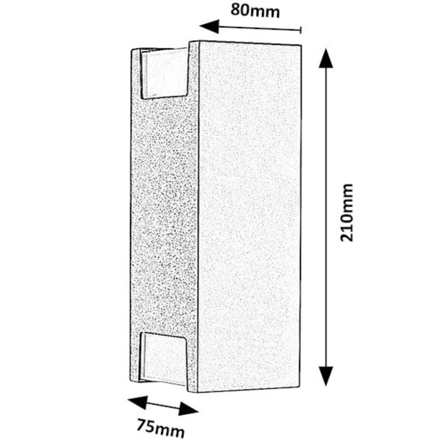 Rabalux - Wandlamp voor buiten 2xGU10/7W/230V IP44 zwart