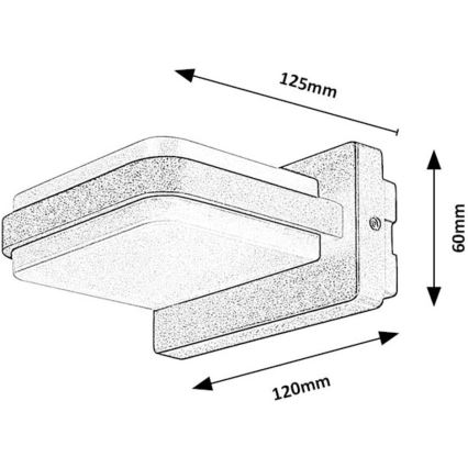 Rabalux - Applique murale extérieure LED/12W/230V IP44 noir