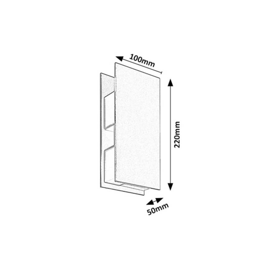 Rabalux - LED buitenwandlamp LED/13W/230V IP65 antraciet