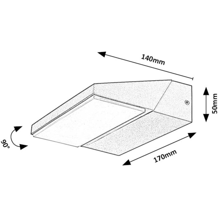 Rabalux - LED Wandlamp voor buiten LED/13W/230V IP65 zwart