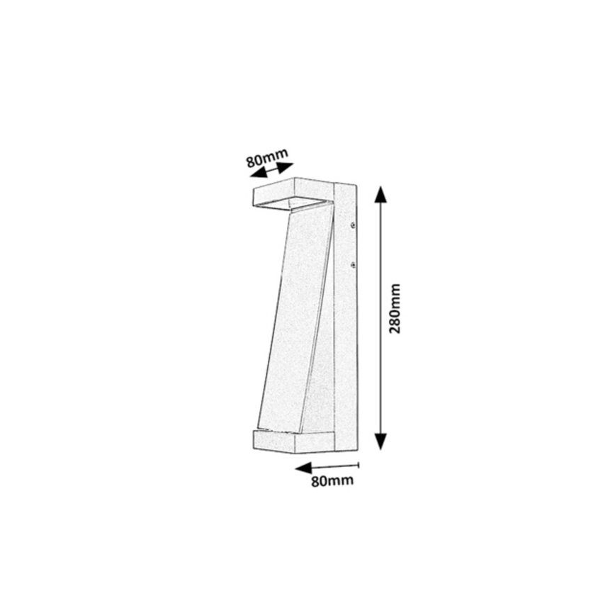 Rabalux - LED buitenmuurlamp LED/13W/230V IP65 antraciet
