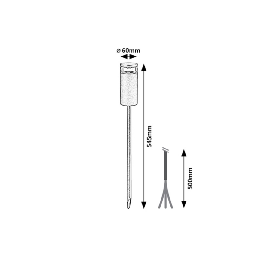 Rabalux - Lampe d'extérieur 1xGU10/10W/230V IP54 54,5 cm anthracite