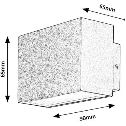 Rabalux - LED Wandlamp voor buiten LED/7W/230V IP54 zwart