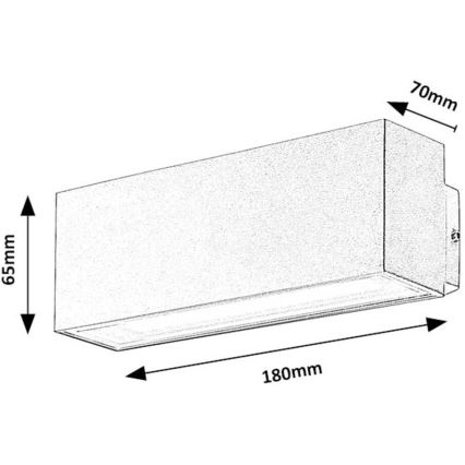 Rabalux - Applique murale extérieure LED/10W/230V IP54 blanc