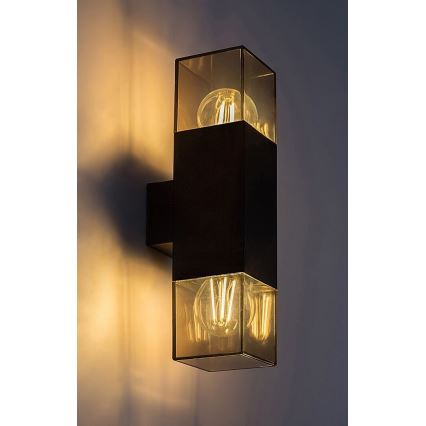 Rabalux - Wandlamp voor buiten 2xE27/60W/230V IP54 zwart