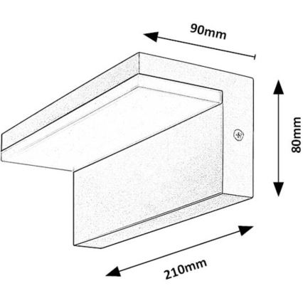 Rabalux - Applique murale extérieure LED/10W/230V IP54 noir