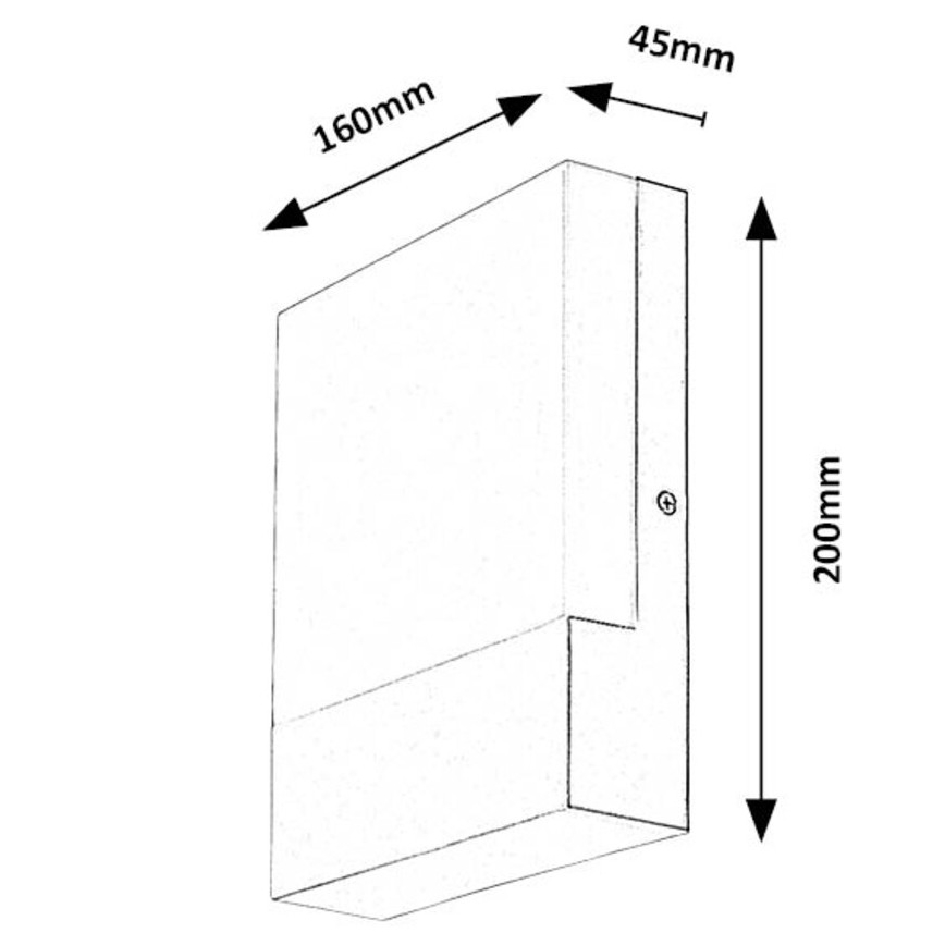 Rabalux - Applique murale extérieure LED/10W/230V IP44 blanc
