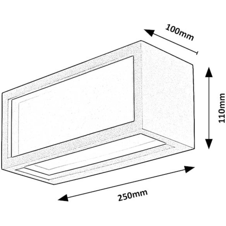 Rabalux - Applique murale d'extérieur LED/10W/230V IP54 noire