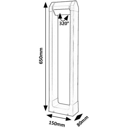 Rabalux - Lampe extérieure LED/8W/230V IP54