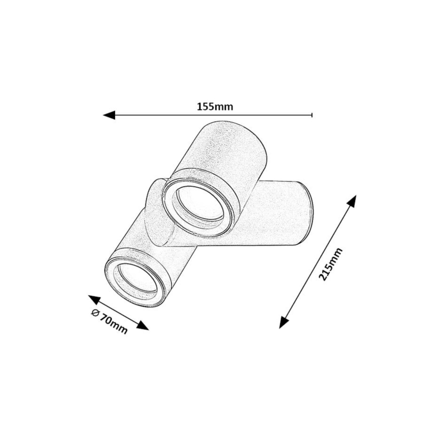 Rabalux - Wandlamp voor buiten 2xGU10/35W/230V IP44