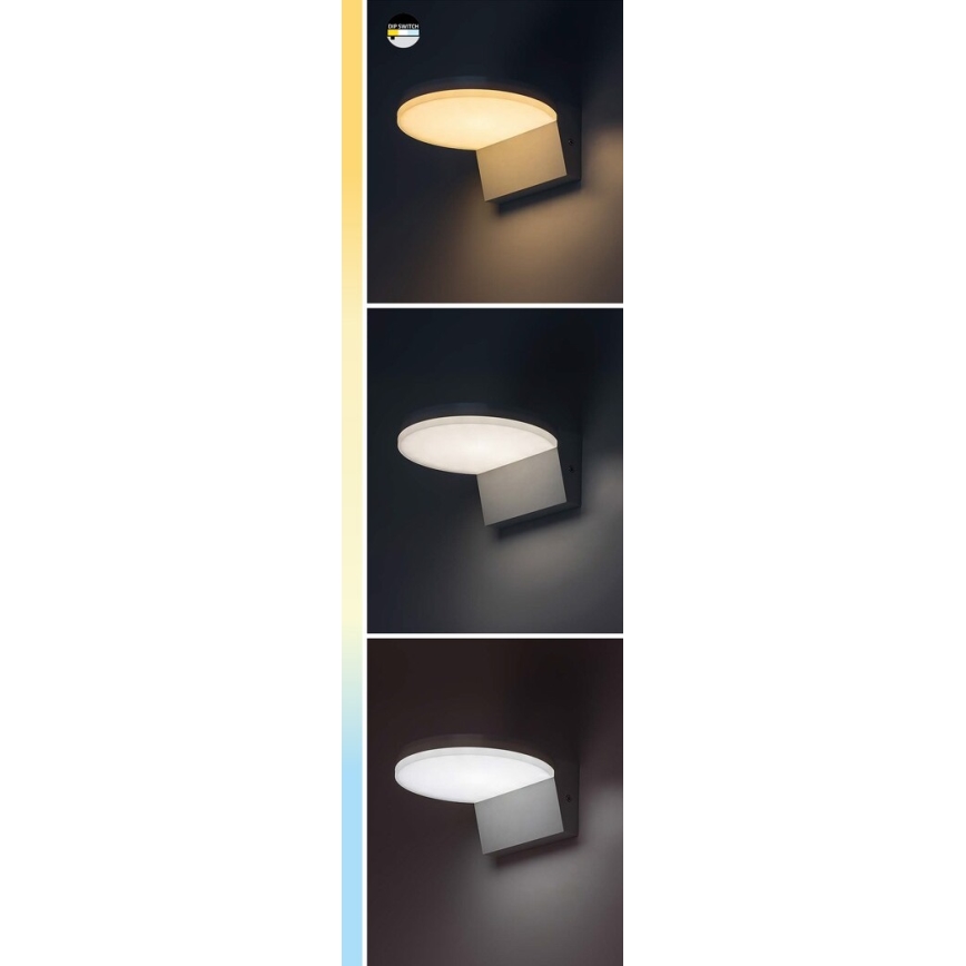 Rabalux - Applique murale extérieure LED/9W/230V 2700/4000/6500K IP54 noir