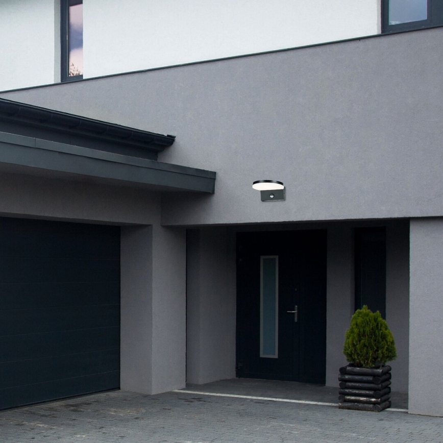 Rabalux - Applique murale extérieure avec détecteur LED/9W/230V 2700/4000/6500K IP54 noir