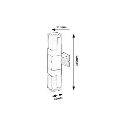 Rabalux - LED Wandlamp voor buiten LED/12W/230V 2700/4000/6000K IP54