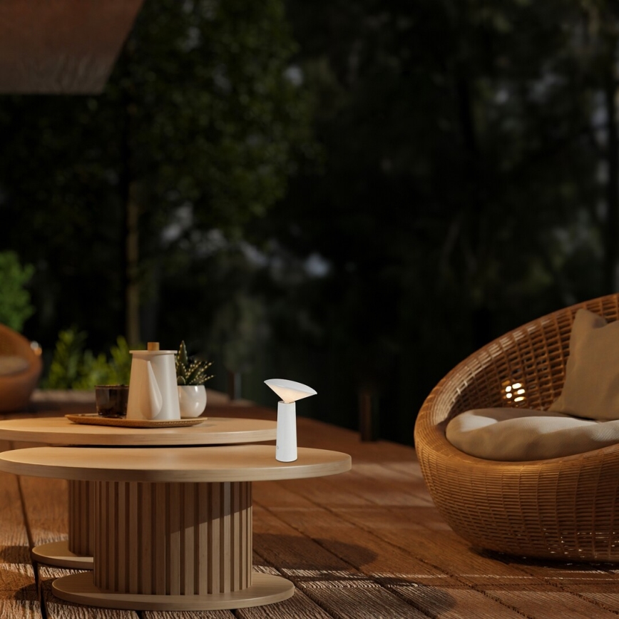 Rabalux - Lampe de table tactile rechargeable et à intensité variable POLPERRO LED/3W/3,7V 1200mAh blanc