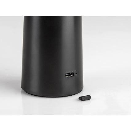 Rabalux - Lampe de table tactile rechargeable et à intensité variable POLPERRO LED/3W/3,7V 1200mAh noir