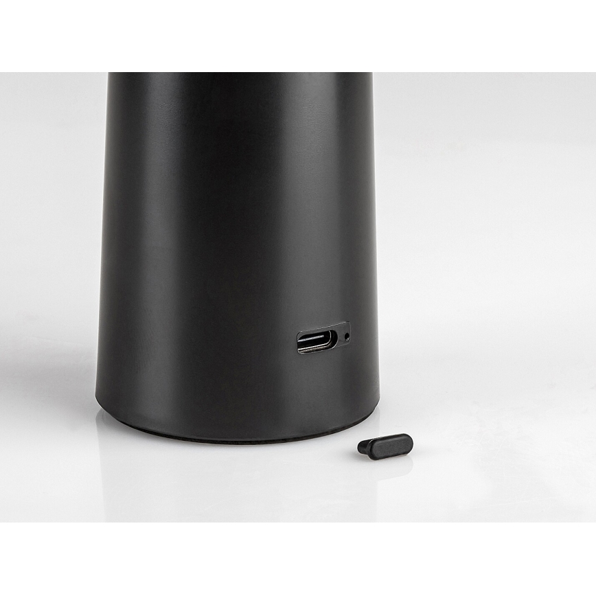 Rabalux - Lampe de table tactile rechargeable et à intensité variable POLPERRO LED/3W/3,7V 1200mAh noir