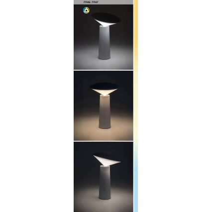 Rabalux - Lampe de table tactile rechargeable et à intensité variable POLPERRO LED/3W/3,7V 1200mAh noir