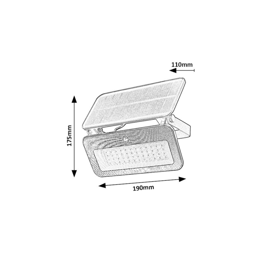 Rabalux - LED Zonne-spot met sensor LED/8W/3,7V 3000/4000/6500K IP65 2600 mAh