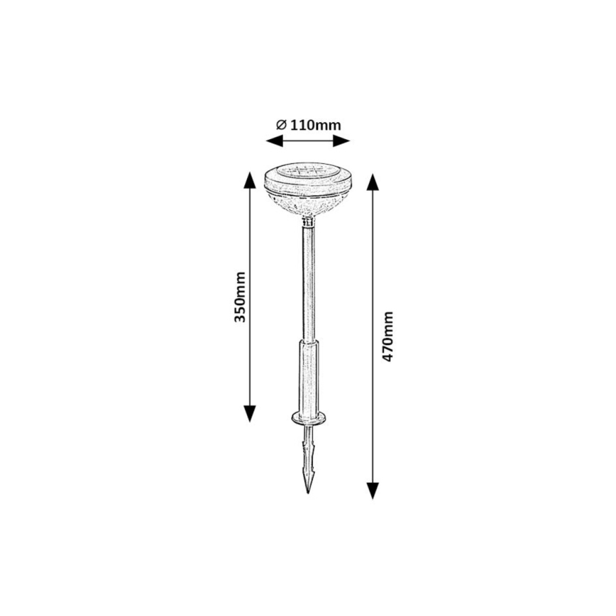Rabalux - LED RGB Solarverlichting LED/0,1W/1,2V 600mAh IP44