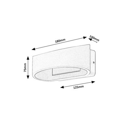 Rabalux - LED buitenwandlamp LED/9W/230V IP54 wit