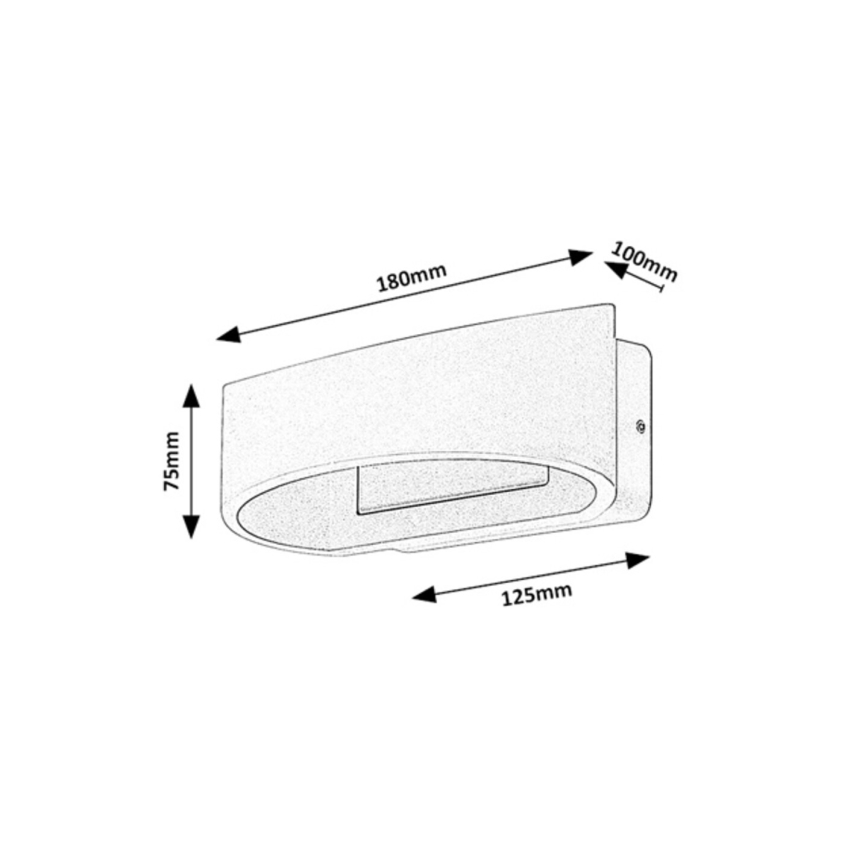 Rabalux - LED buitenwandlamp LED/9W/230V IP54 antraciet