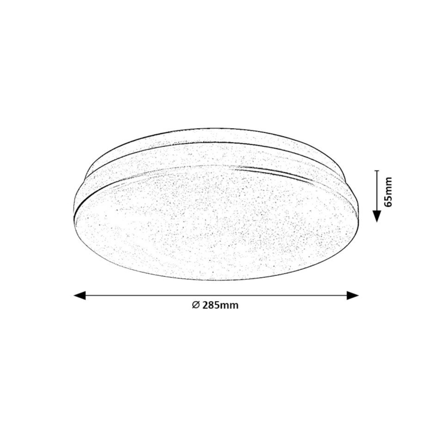 Rabalux - Plafonnier LED de salle de bains LED/18W/230V 3000/4000/6000K IP44 diam. 28,5 cm