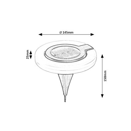 Rabalux - LED Solar lamp LED/0,05W/1,2V IP44