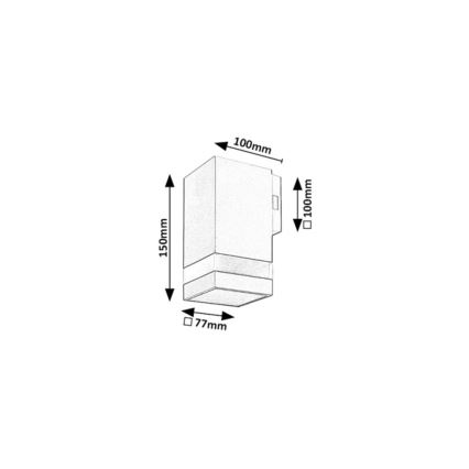 Rabalux - LED buitenwandlamp LED/9W/230V IP65 antraciet