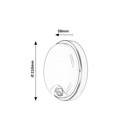 Rabalux - Applique murale extérieure LED avec détecteur, 18W/230V, IP65, blanche