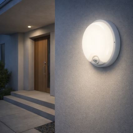 Rabalux - LED buitenwandlamp met sensor LED/18W/230V IP65 wit