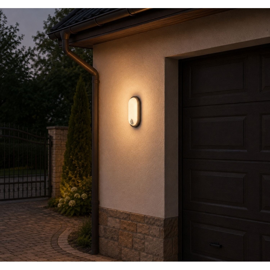 Rabalux - LED buitenplafondlamp met sensor LED/15W/230V IP65 zwart