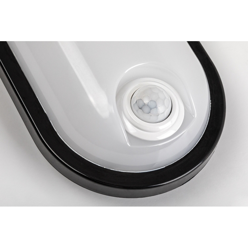 Rabalux - LED buitenplafondlamp met sensor LED/15W/230V IP65 zwart