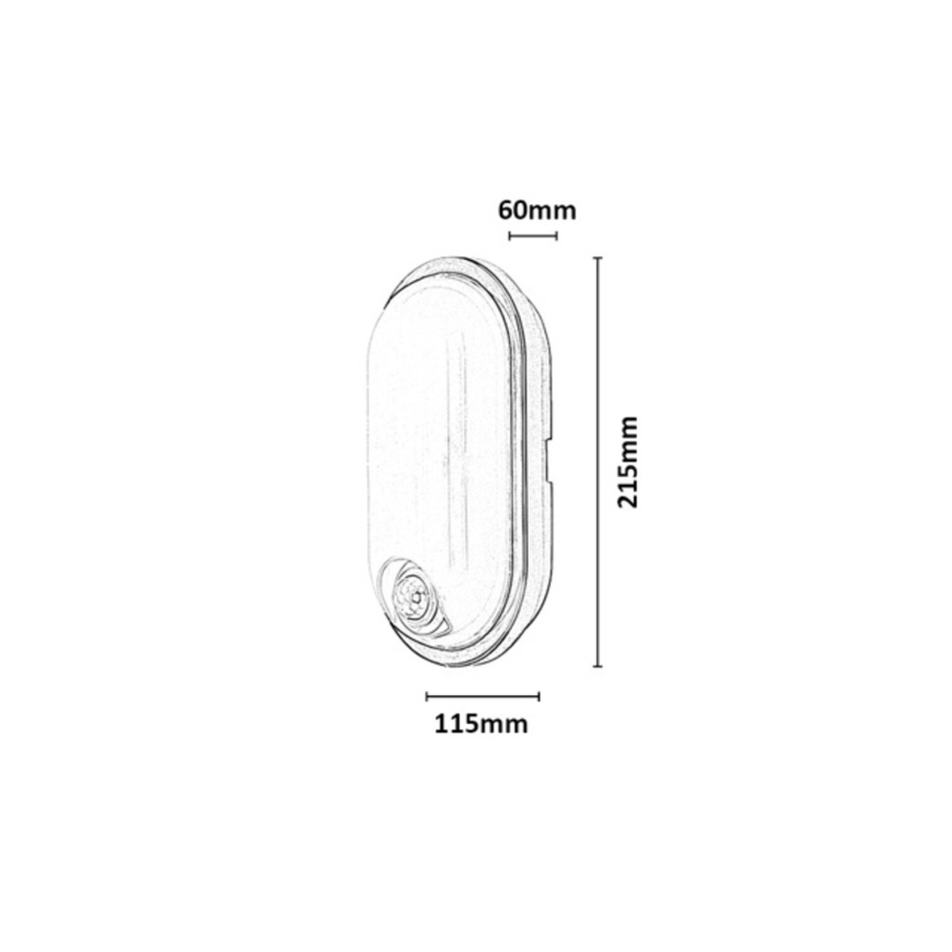 Rabalux - Plafonnier extérieur LED avec détecteur LED/15W/230V IP65 blanc