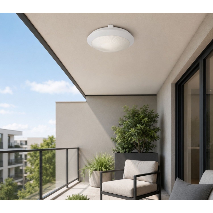 Rabalux - Plafondlamp voor buiten 1xE27/9W/230V IP65 Ø 30 cm wit