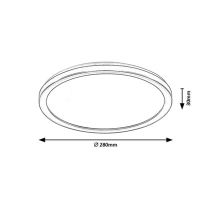 Rabalux - Dimbare LED Plafond Lamp voor Buiten LED/15W/230V Wi-Fi Tuya 2700-6500K IP44 + afstandsbediening