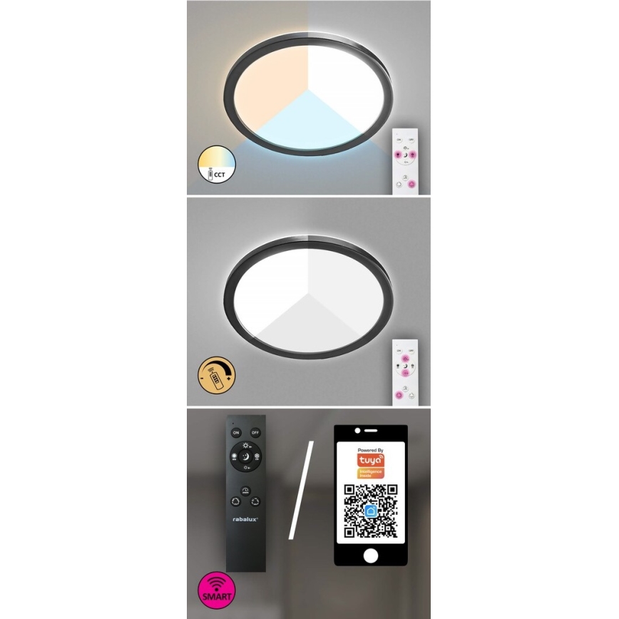 Rabalux - LED dimbaar buitenplafondlamp LED/15W/230V Wi-Fi Tuya 2700-6500K IP44 + afstandsbediening
