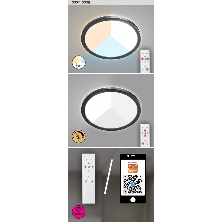 Rabalux - LED dimbaar buitenplafondlamp LED/15W/230V Wi-Fi Tuya 2700-6500K IP44 + afstandsbediening
