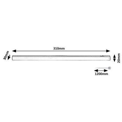 Rabalux - Réglette de cuisine LED/4W/230V 4000K 31 cm