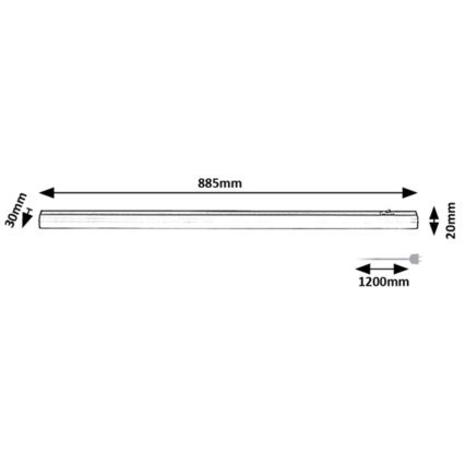 Rabalux - LED onderbouwlamp LED/13W/230V 4000K 88 cm
