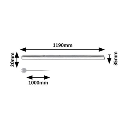 Rabalux - Réglette de cuisine LED/16W/230V 3000/4000K blanc