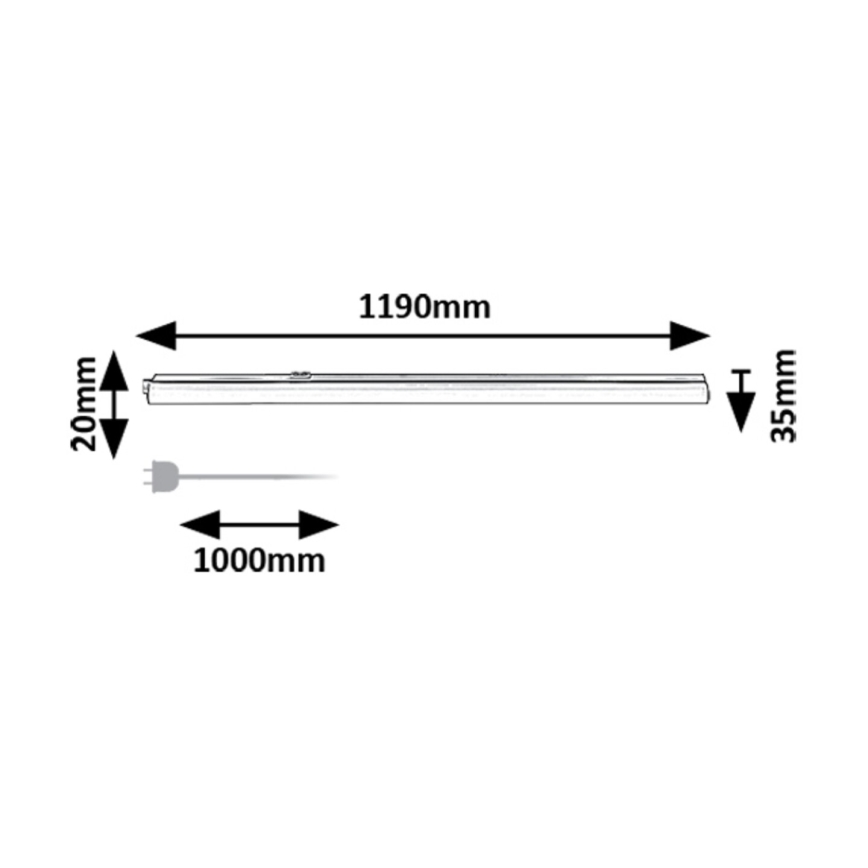 Rabalux - Réglette de cuisine LED/16W/230V 3000/4000K blanc