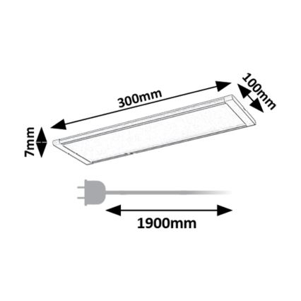 Rabalux - Réglette de cuisine avec détecteur LED/6W/230V
