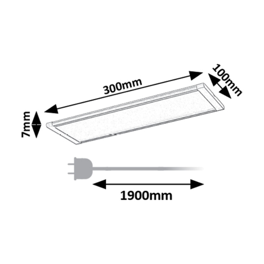 Rabalux - Réglette de cuisine avec détecteur LED/6W/230V