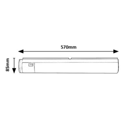 Rabalux - LED onderbouwlamp met stopcontact LED/17W/230V 4000K IP44 wit 57 cm