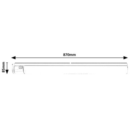 Rabalux - LED Onder keukenkastverlichting met stopcontact LED/20W/230V 4000K IP44 wit 87 cm