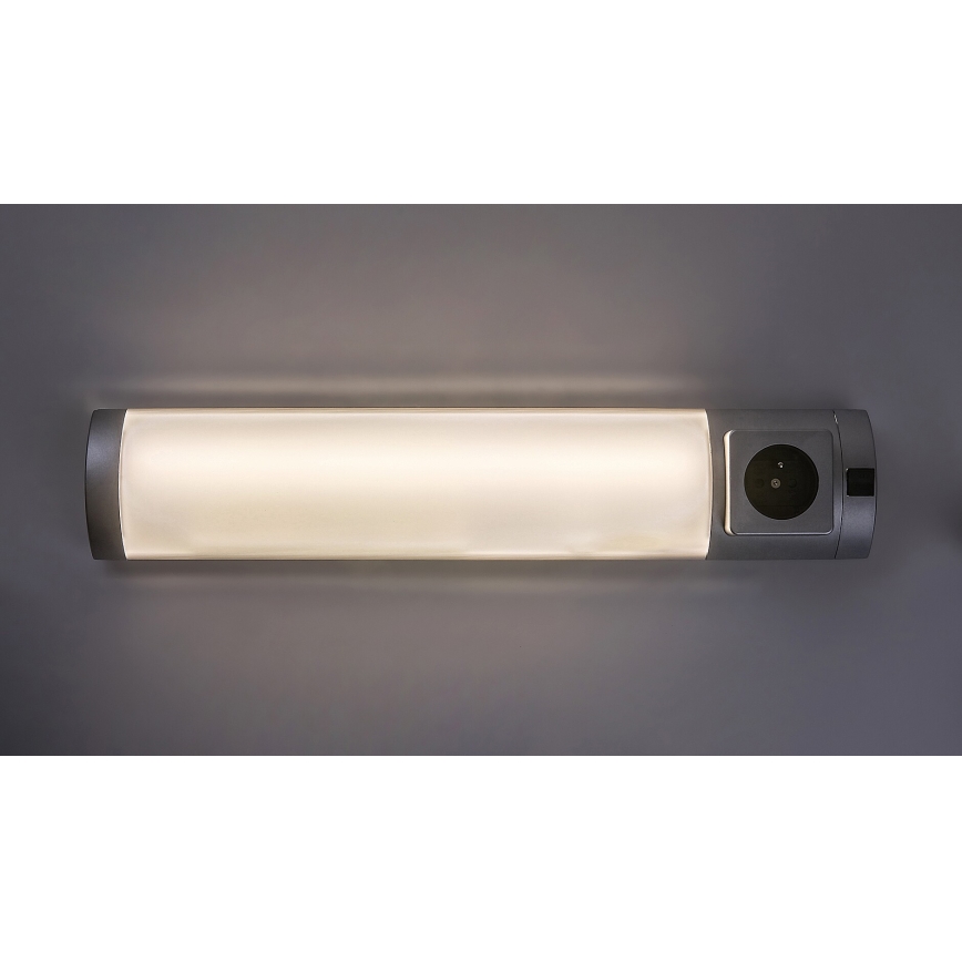Rabalux - Réglette de cuisine avec prise LED/5W/230V 4000K 45 cm argent