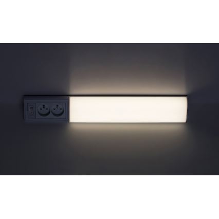 Rabalux - Réglette de cuisine avec prises LED/10W/230V 4000K 50 cm blanc
